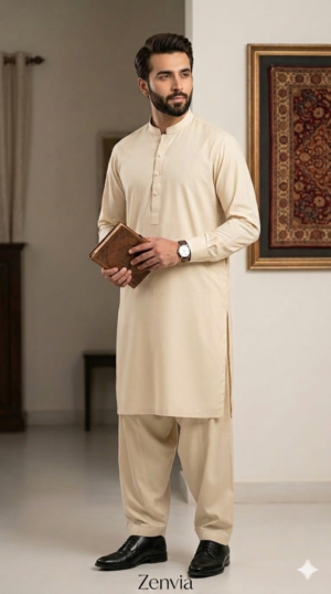 Premium Men's Summer Shalwar Kameez Unstitched