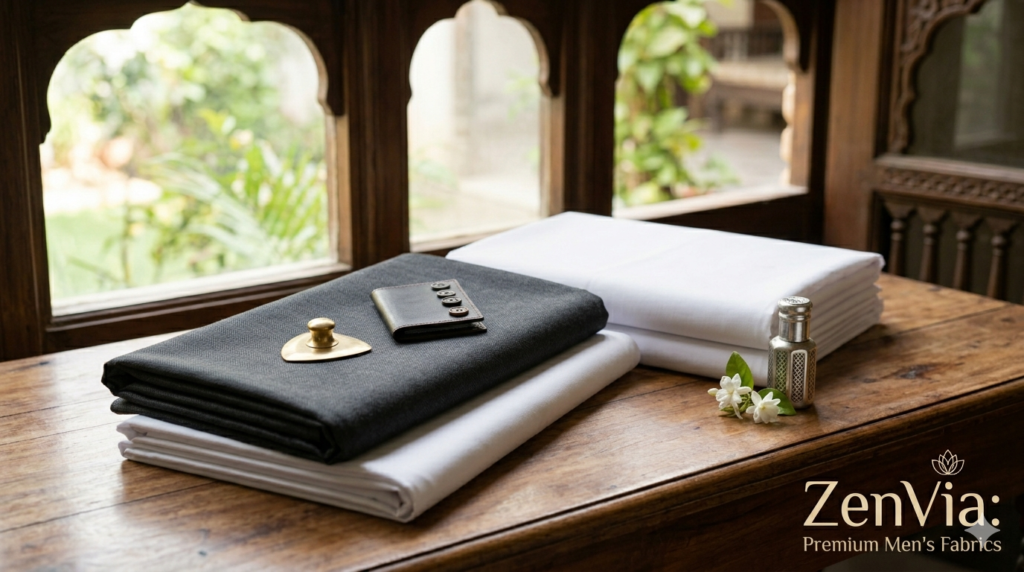 Zenvia Men's Formal Unstitched Suits and Professional Wear - Fashion Brand in Pakistan