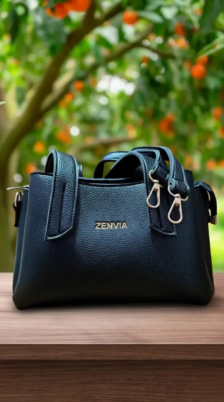 Stylish black shoulder bag with straps for women online shopping Pakista